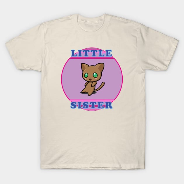 Chibi Cat - Little Sister T-Shirt by Ian2Darts